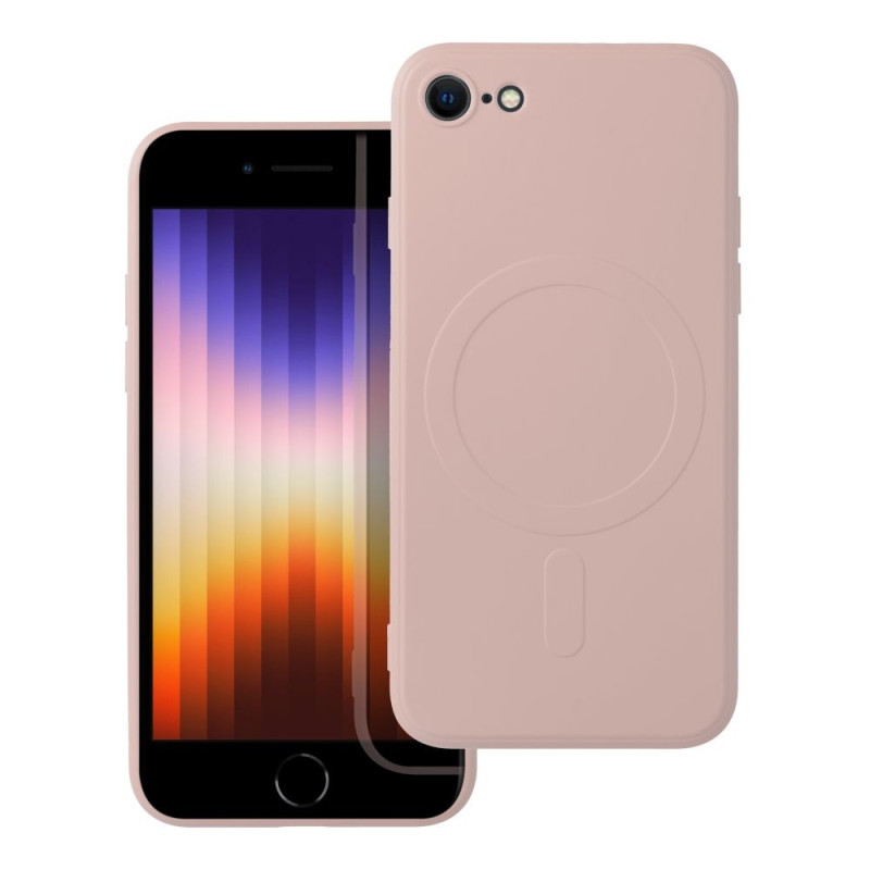 Case for iPhone 7 / 8 / SE 2020 / SE 2022 Silicone Mag Cover compatible with MagSafe pink