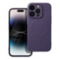 Case for iPhone 14 PRO Silicone Mag Cover compatible with MagSafe dark purple