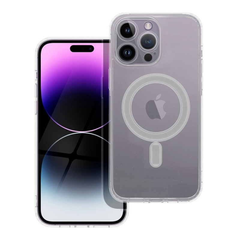 Case for iPhone 14 PRO MAX Clear Mag Cover (STR / CAMERA PROTECTION) compatible with MagSafe transparent