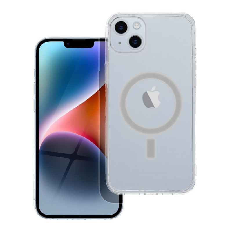 Case for iPhone 14 PLUS Clear Mag Cover (STR / CAMERA PROTECTION) compatible with MagSafe transparent
