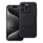 Case for iPhone 15 PRO MAX Silicone Mag Cover compatible with MagSafe black