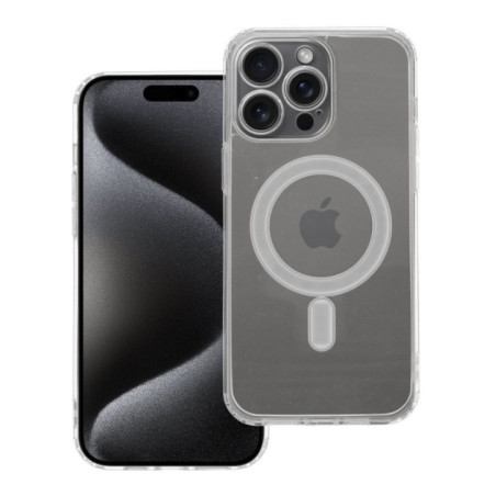 Case for iPhone 15 PRO MAX Clear Mag Cover (STR / CAMERA PROTECTION) compatible with MagSafe transparent