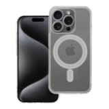 Case for iPhone 15 PRO Clear Mag Cover (STR / CAMERA PROTECTION) compatible with MagSafe transparent
