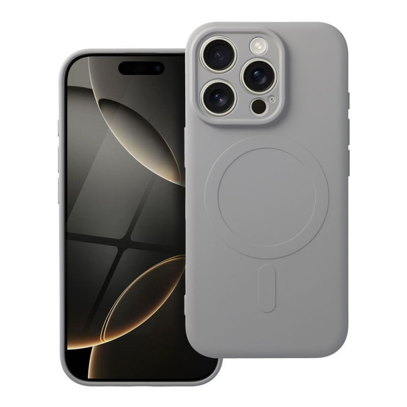 Case for iPhone 16 PRO Silicone Mag Cover compatible with MagSafe tytanium