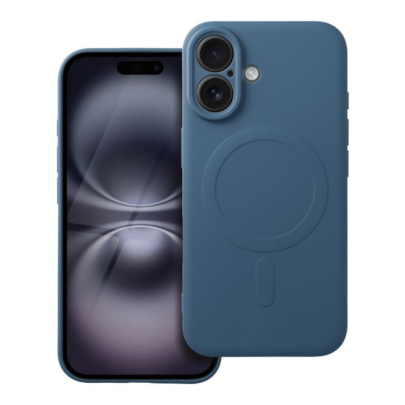 Case for iPhone 16 Silicone Mag Cover compatible with MagSafe blue