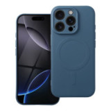 Case for iPhone 16 PRO Silicone Mag Cover compatible with MagSafe blue