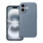 Case for iPhone 16 Silicone Mag Cover compatible with MagSafe light blue