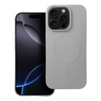 Case for iPhone 16 PRO Silicone Mag Cover compatible with MagSafe (big hole) titanium