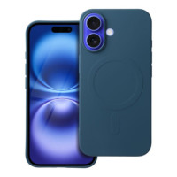 Case for iPhone 16 Silicone Mag Cover compatible with MagSafe (big hole) blue