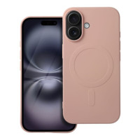 Case for iPhone 16 Silicone Mag Cover compatible with MagSafe (big hole) pink