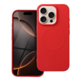 Case for iPhone 16 PRO Silicone Mag Cover compatible with MagSafe (big hole) red