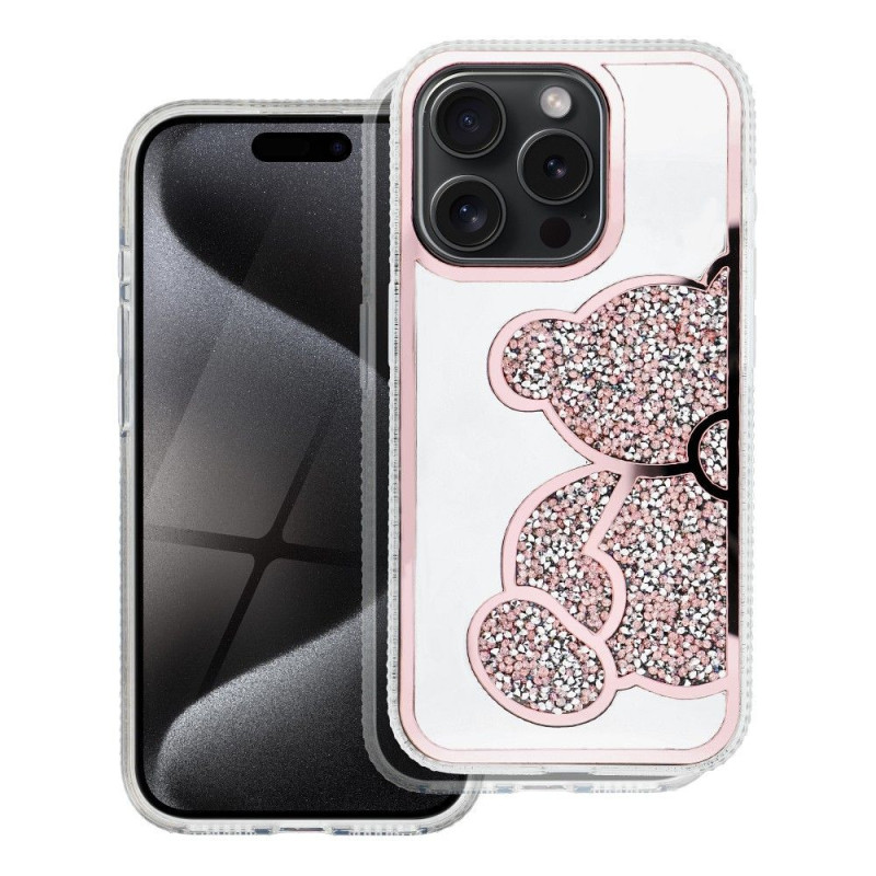 Case for iPhone 16 Teddy Bear pink