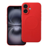 Case for iPhone 16 Silicone Mag Cover compatible with MagSafe red