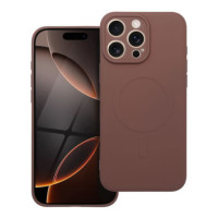 Case for iPhone 16 PRO MAX Silicone Mag Cover compatible with MagSafe brown