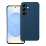 Case for Samsung S25 PLUS Silicone Mag Cover compatible with MagSafe blue