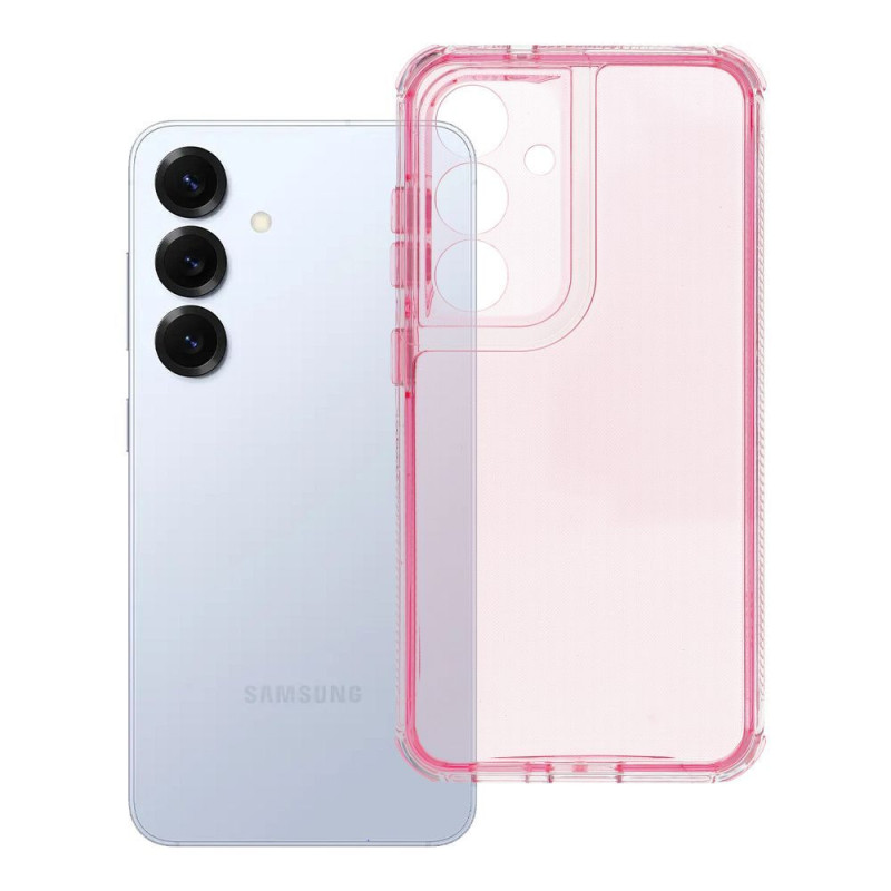 Case for Samsung S25 Matrix Clear powder pink