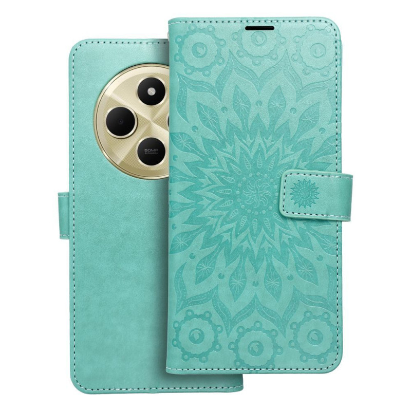 Flip case for Xiaomi Redmi 14C Mezzo Book mandala green Flip case for Xiaomi Redmi 14C Mezzo Book mandala green
