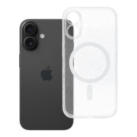 Case for iPhone 16 Clear Mag Cover (STR / CAMERA PROTECTION) compatible with MagSafe transparent glitter