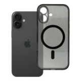 Case for iPhone 16 Clear Mag Cover (STR / CAMERA PROTECTION) compatible with MagSafe black glitter