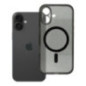 Case for iPhone 16 Clear Mag Cover (STR / CAMERA PROTECTION) compatible with MagSafe black glitter