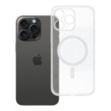 Case for iPhone 15 PRO MAX Clear Mag Cover (STR / CAMERA PROTECTION) compatible with MagSafe transparent glitter