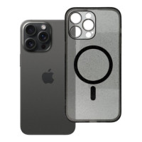 Case for iPhone 14 PRO MAX Clear Mag Cover (STR / CAMERA PROTECTION) compatible with MagSafe black glitter