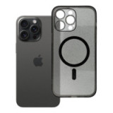 Case for iPhone 14 PRO MAX Clear Mag Cover (STR / CAMERA PROTECTION) compatible with MagSafe black glitter