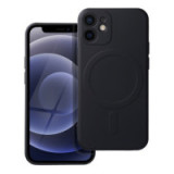 Case for iPhone 12 MINI Silicone Mag Cover compatible with MagSafe black