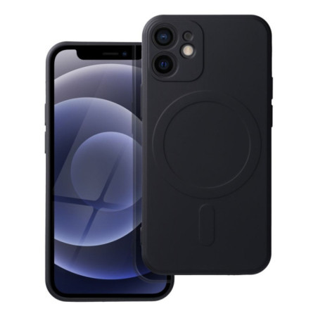 Case for iPhone 12 MINI Silicone Mag Cover compatible with MagSafe black