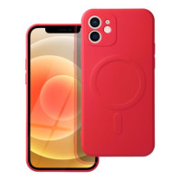 Case for iPhone 12 MINI Silicone Mag Cover compatible with MagSafe red