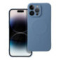 Case for iPhone 14 PRO MAX Silicone Mag Cover compatible with MagSafe blue