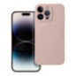 Case for iPhone 14 PRO MAX Silicone Mag Cover compatible with MagSafe pink