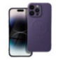 Case for iPhone 14 PRO MAX Silicone Mag Cover compatible with MagSafe dark purple