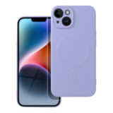 Case for iPhone 14 Silicone Mag Cover compatible with MagSafe purple