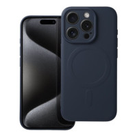 Case for iPhone 15 PRO Silicone Mag Cover compatible with MagSafe titanium blue
