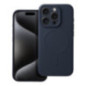 Case for iPhone 15 PRO Silicone Mag Cover compatible with MagSafe titanium blue