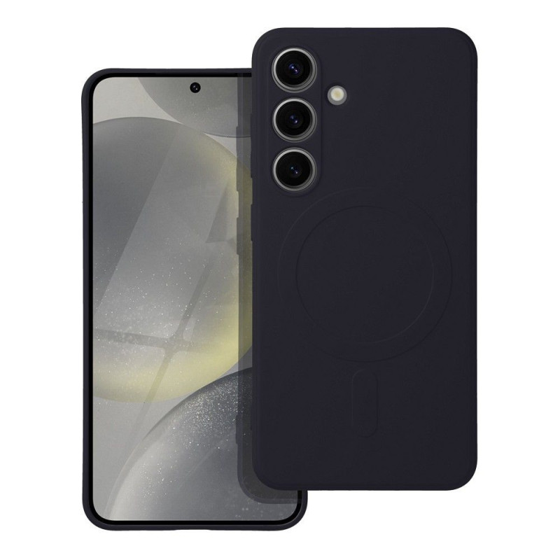 Case for Samsung S24 Silicone Mag Cover compatible with MagSafe black