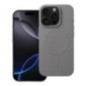 Case for iPhone 16 PRO Silicone Mag Cover compatible with MagSafe (big hole) titanium gray