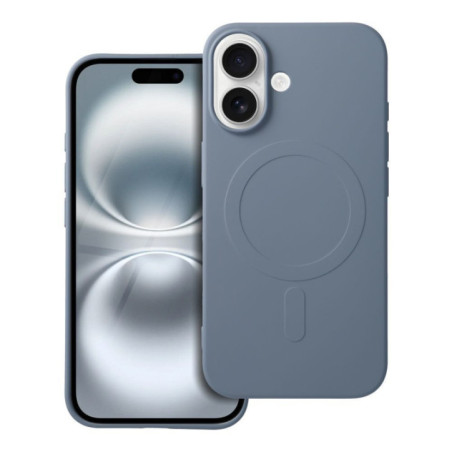 Case for iPhone 16 Silicone Mag Cover compatible with MagSafe (big hole) light blue