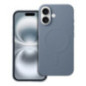 Case for iPhone 16 Silicone Mag Cover compatible with MagSafe (big hole) light blue