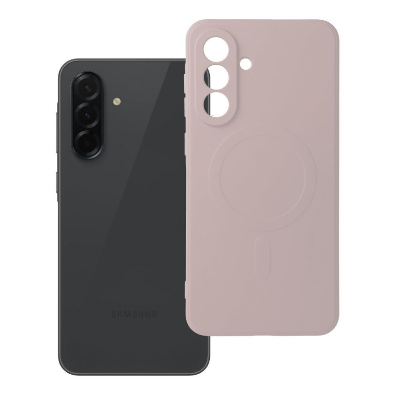 Case for Samsung A36 Silicone Mag Cover compatible with MagSafe pink