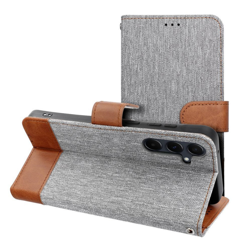 Flip case for Samsung A15 4G / A15 5G Jeans Book gray