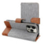 Flip case for iPhone 16 PLUS Jeans Book gray