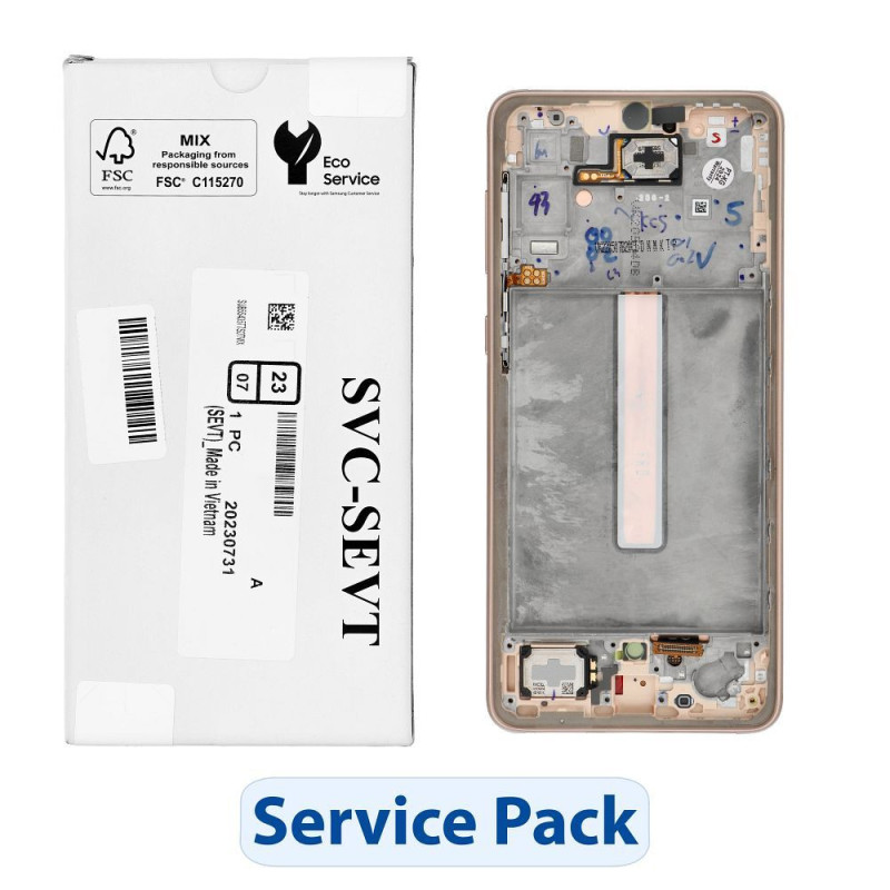ServicePack LCD Display SAMSUNG A33 5G A336B GH82-28143D Gold ServicePack LCD Display SAMSUNG A33 5G A336B GH82-28143D Gold