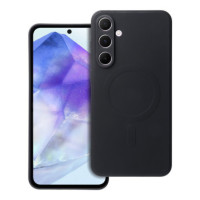 Case for Samsung A55 Silicone Mag Cover compatible with MagSafe black