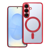 Case for Samsung S25 Electro Mag Cover compatible with MagSafe red