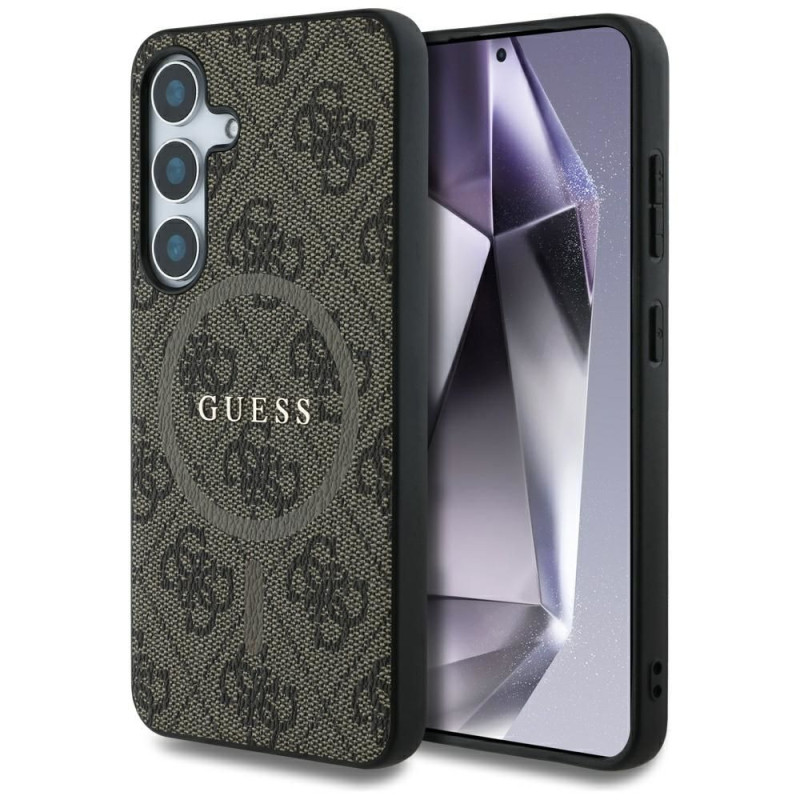 GUESS case for SAMSUNG S25 GUHMS25SG4GFRW (Magnetic PU 4G Ring Classic Logo) brown GUESS case for SAMSUNG S25 GUHMS25SG4GFRW (Magnetic PU 4G Ring Classic Logo) brown