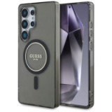 GUESS case for SAMSUNG S25 Ultra GUHMS25LHFGEREK (Magnetic IML Glitter Circle) black