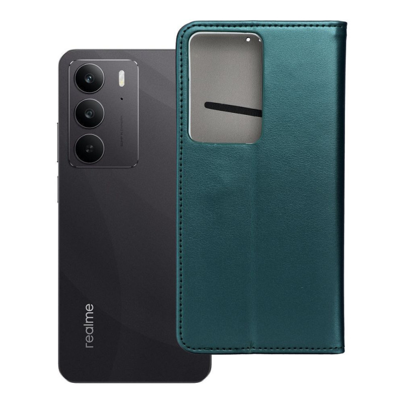 Flip case for Realme C75 Smart Magneto dark green