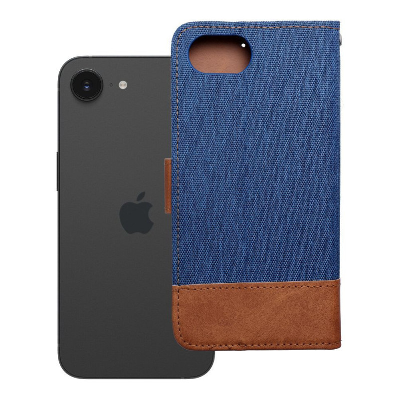 Flip case for iPhone 16e (SE 4 2025) Jeans Book blue